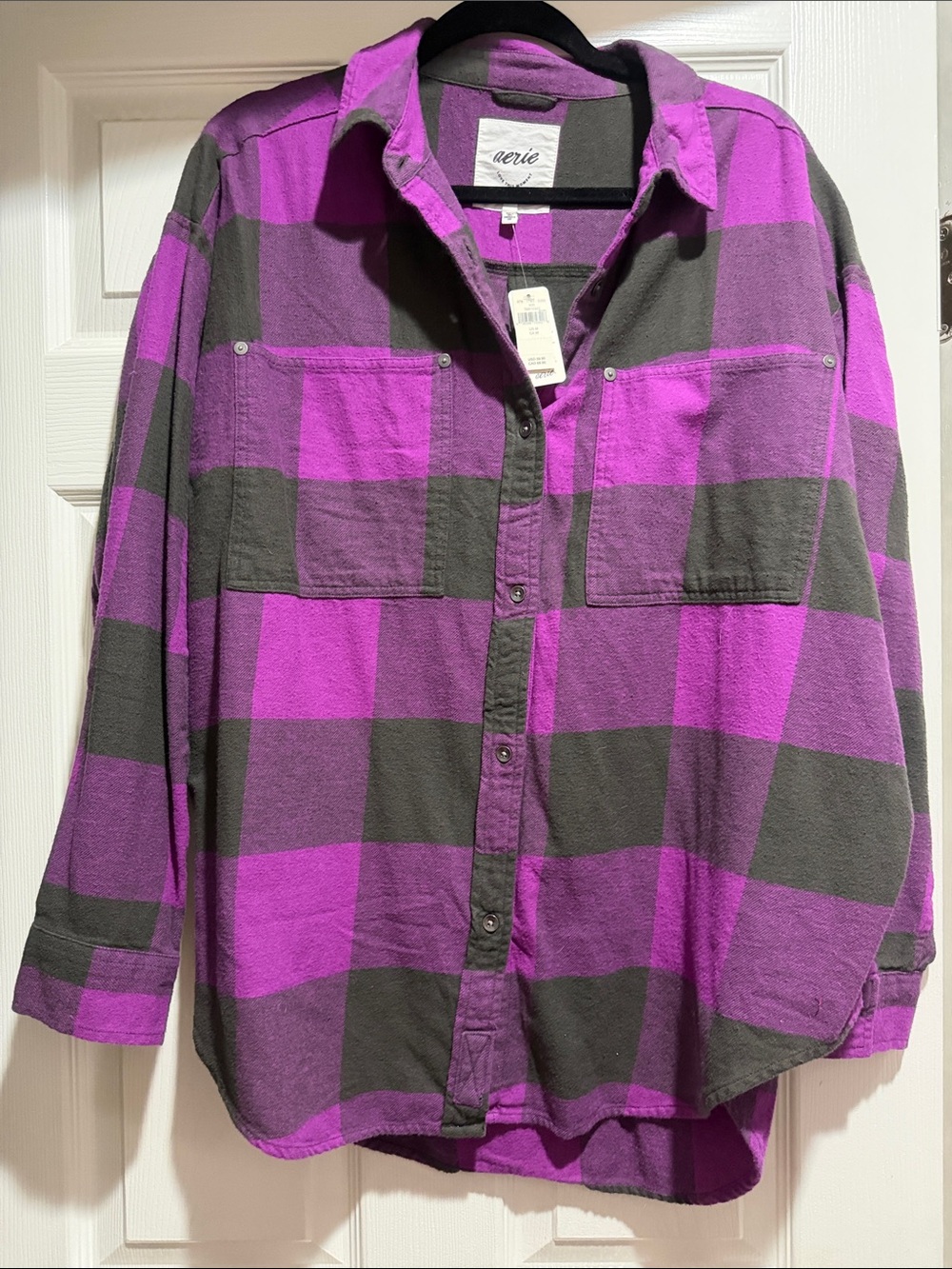 Aerie plaid shirt sz m nwt